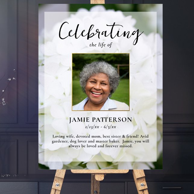 Affiche Célébration de la vie de la fleur d'hortensia Phot (Créateur téléchargé)