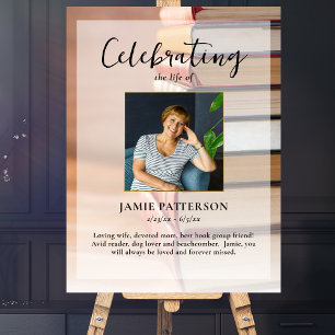 Affiche Célébration de la vie d'un amoureux des livres Vot