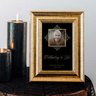 Affiche Célébration de la vie écriture fantaisiste photo f