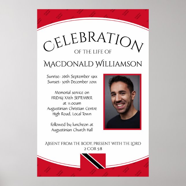 Affiche CÉLÉBRATION DE LA VIE Mémorial TRINIDAD Photo Invi (Devant)