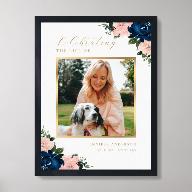 Affiche Célébration de la vie - Panneau de bienvenue avec  (Framed)