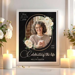 Affiche Célébration de la vie, photo florale élégante de s
