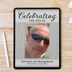 Affiche Célébration de la vie Photo Funérailles