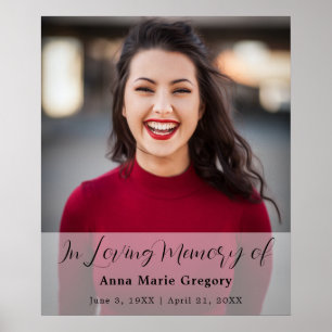 Affiche Célébration de la vie Photo Simple funérailles com