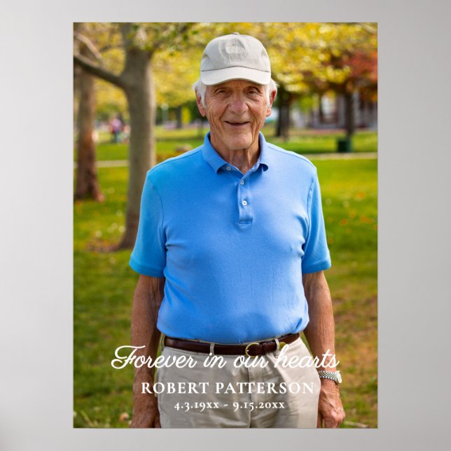 Affiche Célébration de la vie Photo Téléchargement Funérai (Devant)