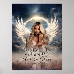 Affiche Célébration de la vie Signe de bienvenue mémorial
