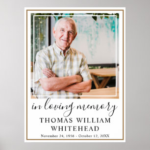 Affiche Célébration de la vie Simple Gold Frame Photo