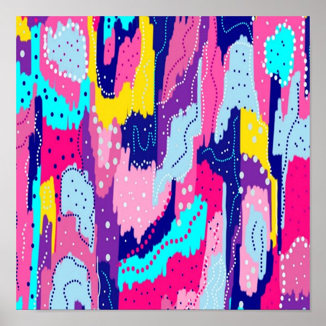 Affiche Célébration de l'art abstrait couleur (Devant)