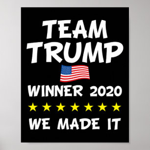 Affiche Célébration de l'élection du président Trump victo