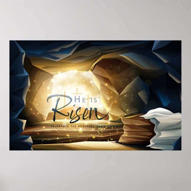 Affiche Célébration de Pâques Il Est Ressuscité Saint  (Devant)