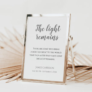 Affiche Célébration de souvenir de citation grise La lumiè