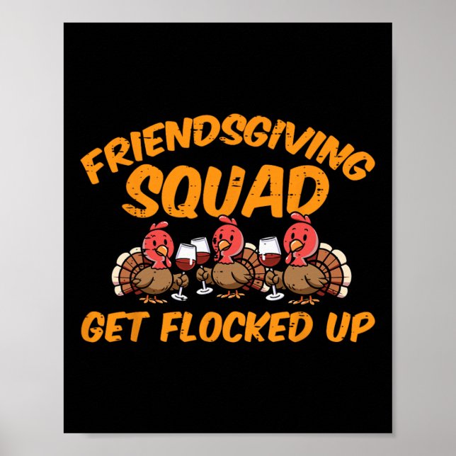 Affiche Célébration de Thanksgiving entre Amis Groupe Dind (Devant)