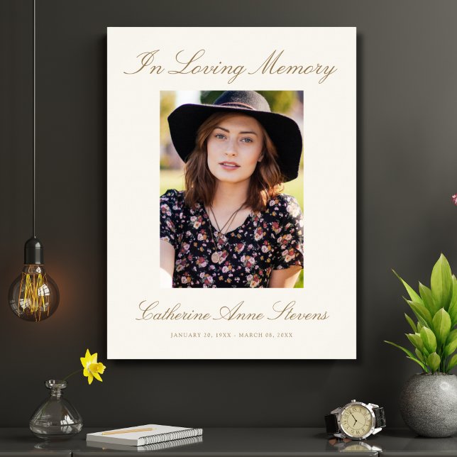 Affiche Célébration de vie moderne personnalisée pour des  (Photo Memorial Poster)