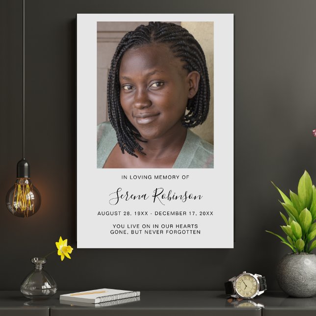 Affiche Célébration de vie personnalisée moderne pour des  (Photo Memorial Poster)