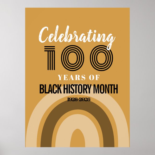 Affiche Célébration des 100 ans du Mois de l'histoire des  (Devant)