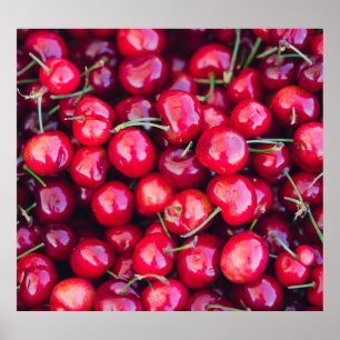 Affiche Célébration des cerises de Californie biologique