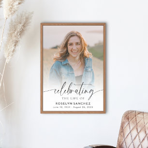 Affiche Célébration des funérailles de photos commémorativ