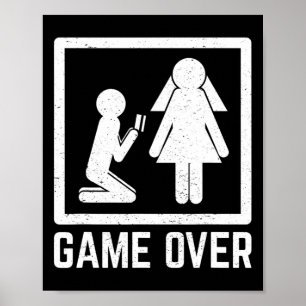Affiche Célébration des garçons d'honneur Game Over Mariag