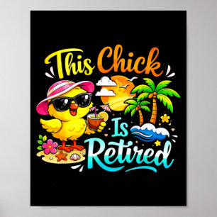 Affiche Célébration drôle de retraite cette poulette est r