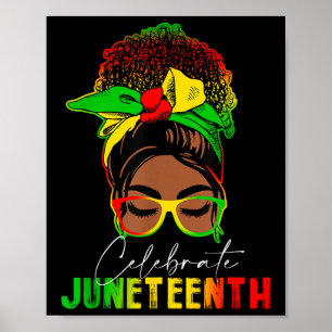 Affiche Célébration du 18 juin 1865 African American Messy