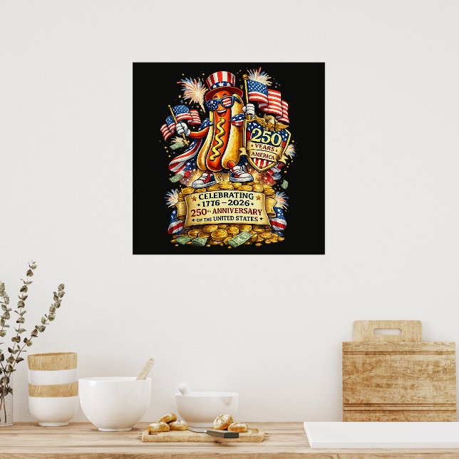 Affiche Célébration du 250e anniversaire de l'indépendance (Cuisine)