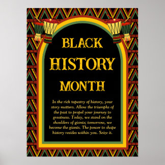 Affiche Célébration du Mois de l'histoire des Noirs Motif