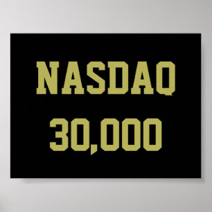 Affiche Célébration du NASDAQ 30000 en Bourse