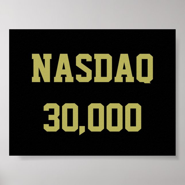 Affiche Célébration du NASDAQ 30000 en Bourse (Devant)