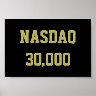 Affiche Célébration du NASDAQ 30000 en Bourse