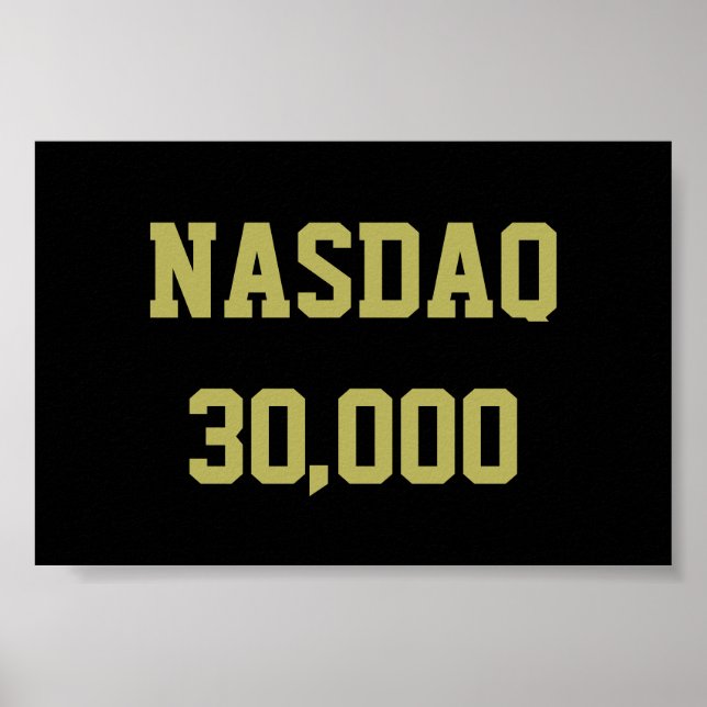 Affiche Célébration du NASDAQ 30000 en Bourse (Devant)
