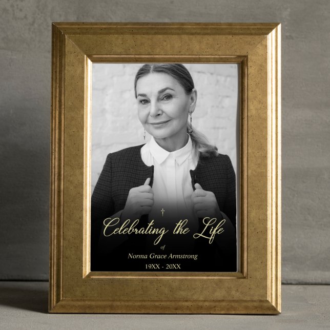 Affiche Célébration Fantaisiste de la Vie Photo Funéraille (Créateur téléchargé)