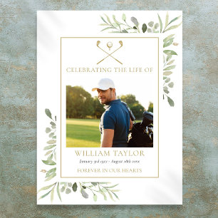 Affiche Célébration funéraire de golfeur Photo de vie