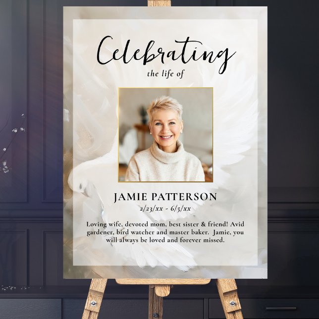 Affiche Célébration pacifique de la colombe de la vie Phot (Créateur téléchargé)