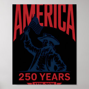 Affiche Célébration patriotique America 250 ans 1776 2026