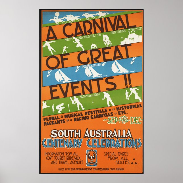 Affiche Célébrations du centenaire de l'Australie du Sud (Devant)