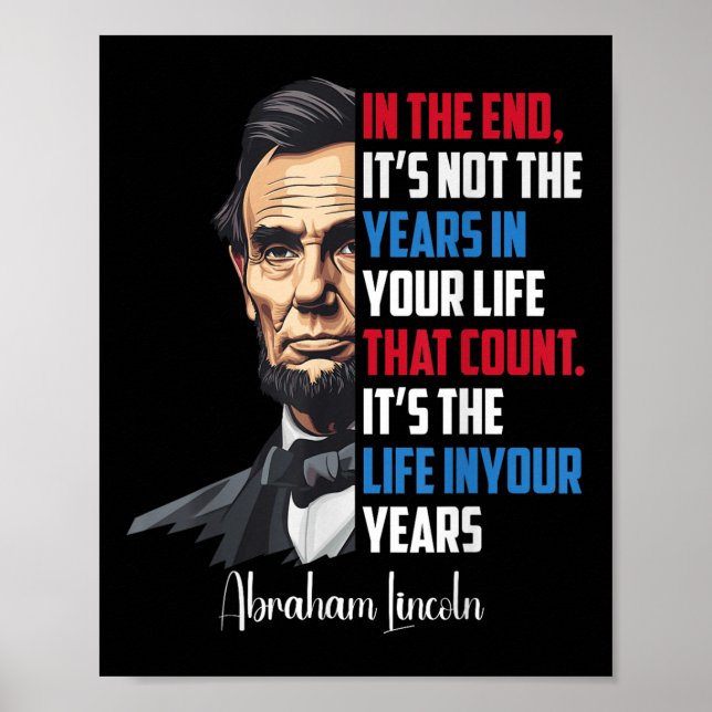 Affiche Célèbre Abraham Lincoln Citation Inspirationnelle  (Devant)
