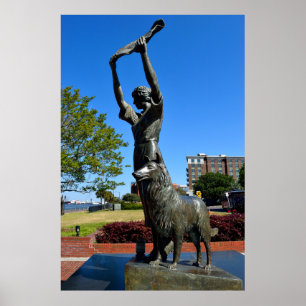 Affiche célèbre agitatrice à Savannah, Géorgie