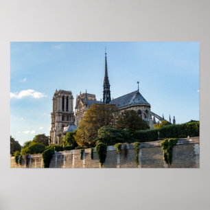 Affiche Célèbre Cathédrale Notre Dame de Paris - France