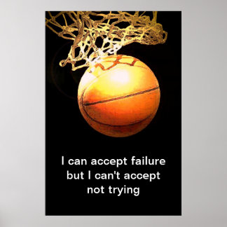 Affiche Célèbre Citation Motivationnelle Basketball Imprim