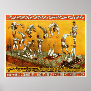 Affiche célèbre de cirque de trois frères