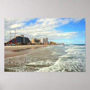 Affiche Célèbre plage de Daytona, Floride