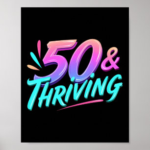 Affiche Célébrer 50e anniversaire et prospérer