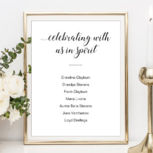 Affiche Célebrer avec nous en esprit avec les noms Mariage