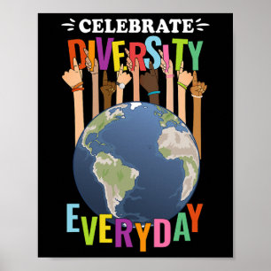 Affiche Célébrer la diversité Enseignants de tous les jour
