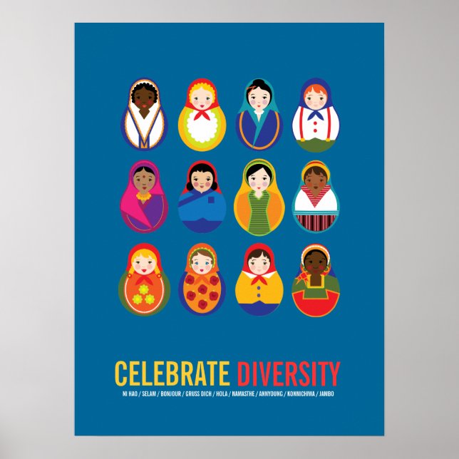 Affiche Célébrer la diversité Journée multiculturelle (Devant)