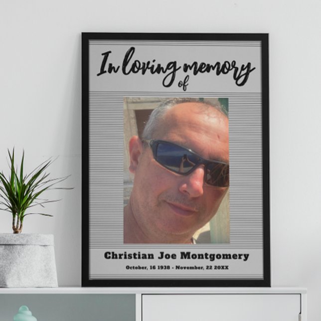 Affiche Célébrer la vie  Photo Funérailles  Panneau de mou (Créateur téléchargé)