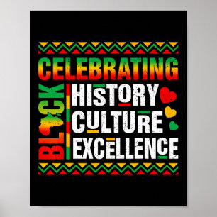 Affiche Célébrer le Mois de l'histoire des Noirs Afro Homm