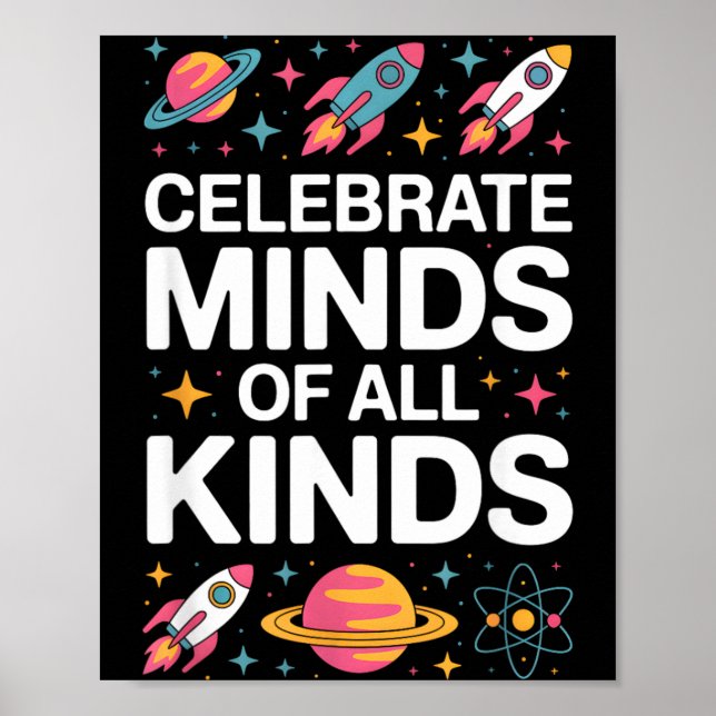 Affiche Célébrer les esprits de toutes sortes Autisme Incl (Devant)