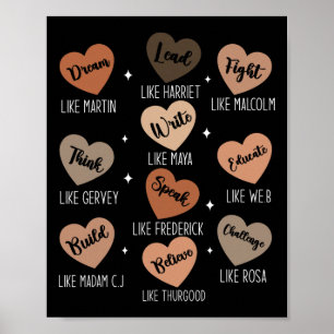 Affiche Célébrer l'histoire des Noirs avec Hea, un leader