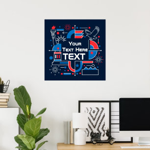 Affiche Célébrer sur mesure le 250e anniversaire de l'Amér